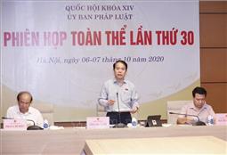 Phiên họp toàn thể lần thứ 30 Ủy ban Pháp luật của Quốc hội